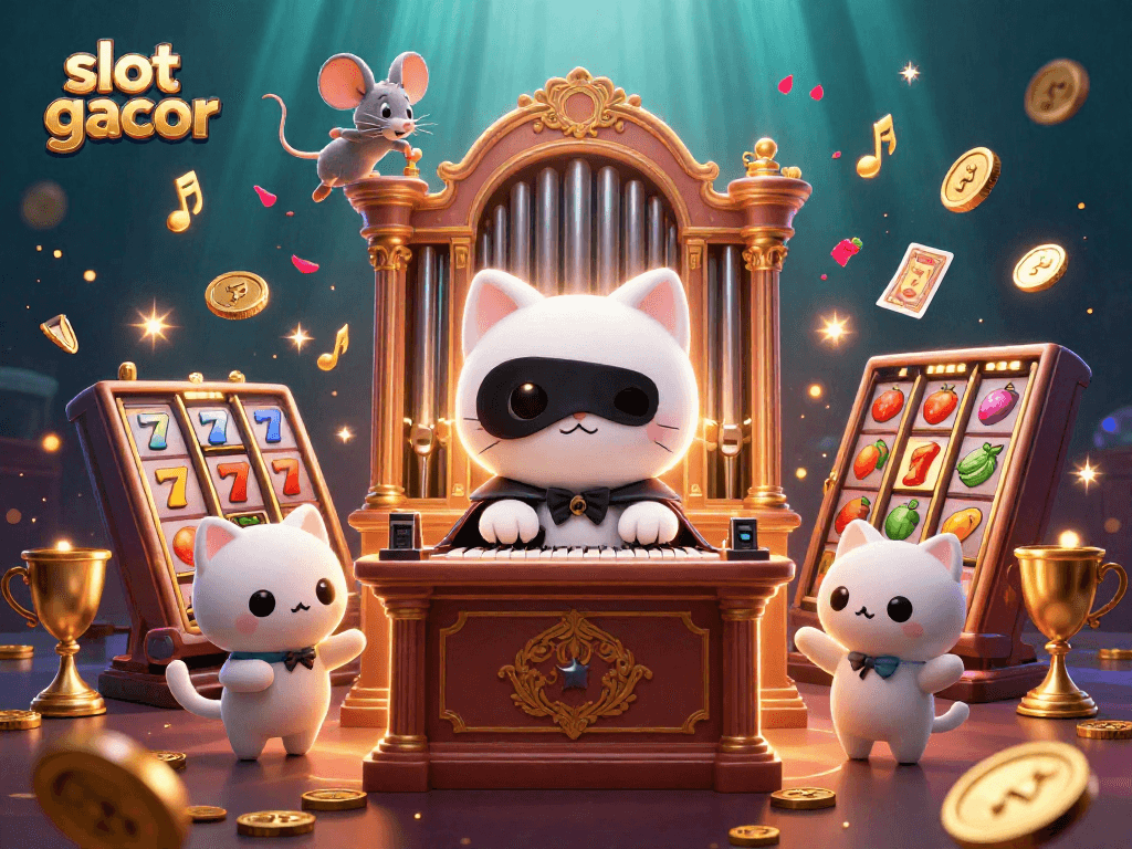 Engaging scene of slot gacor featuring a phantom cat and jackpot symbols.
