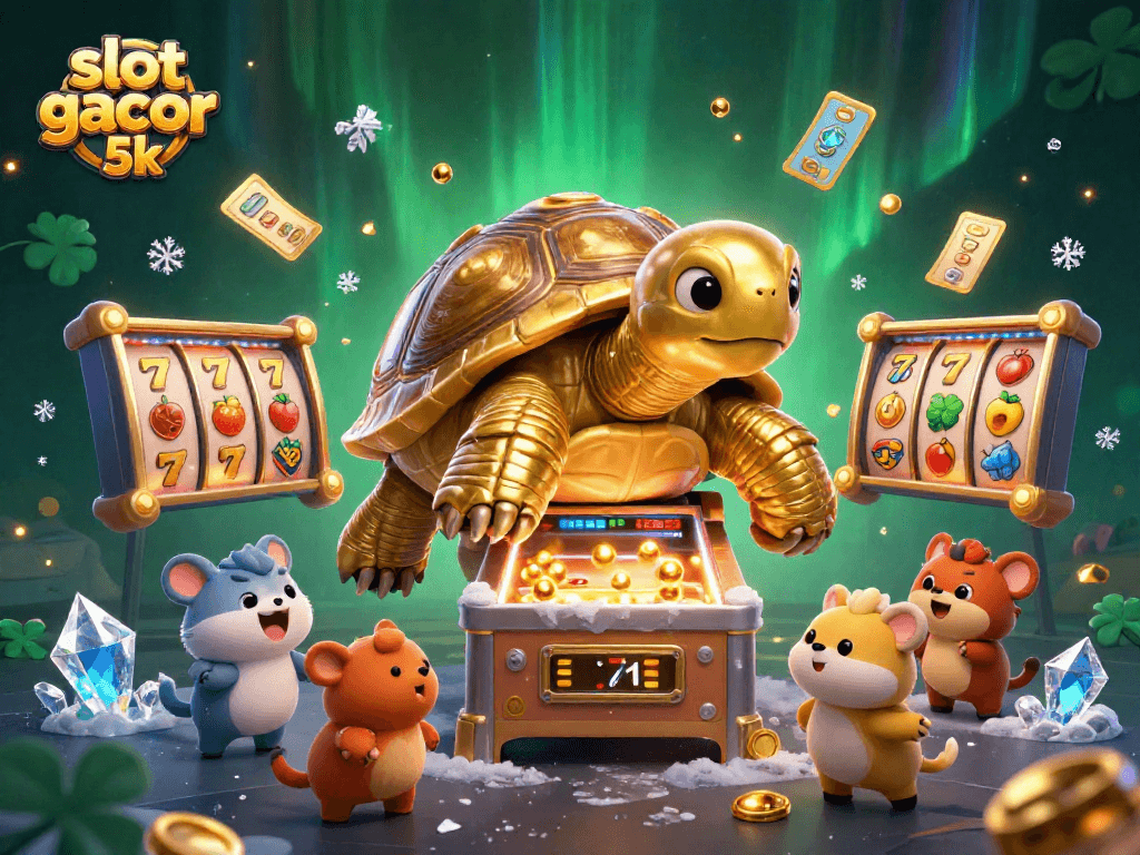 Experience fun and excitement at the slot gacor 5k with dynamic characters and vibrant casino elements.