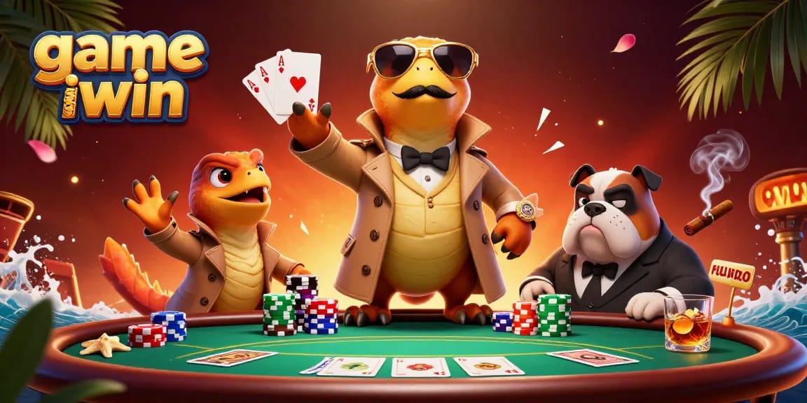 Play engaging games like game iwin surrounded by vibrant casino elements.