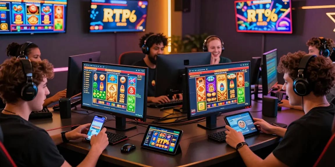 Engaged players on MPOCASH platform enjoying online games and slot betting.