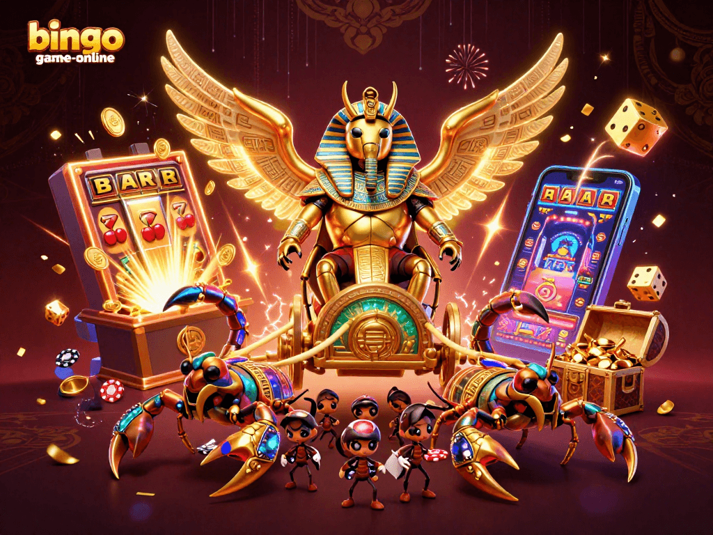 Experience the excitement of bingo-game-online with a lavish jackpot scene featuring vibrant casino elements.