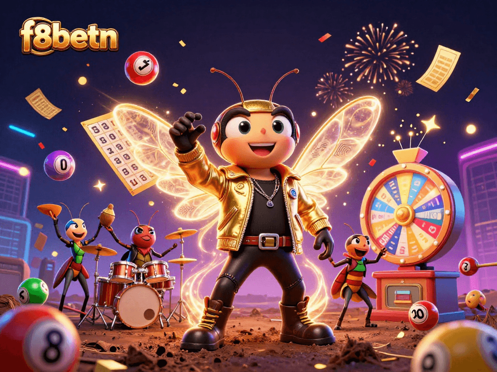 Join the exciting adventure at f8betn with a vibrant casino scene featuring colorful game elements.
