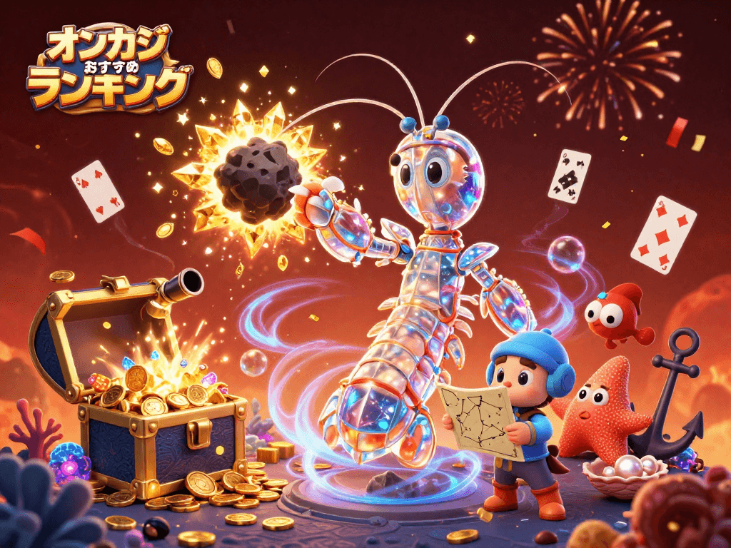 オンラインカジノおすすめランキングで勝利を掴むための魅力的なイラスト