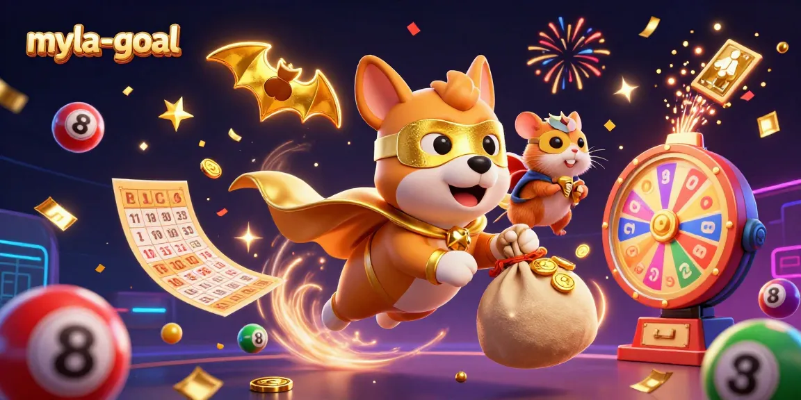 Play exciting games with myla-goal in this vibrant casino scene featuring animated characters and thrilling gaming elements.