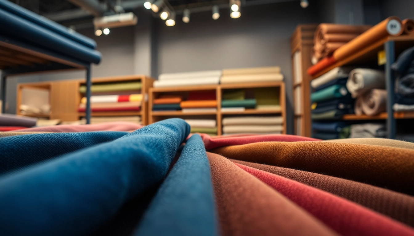 Explore stof op maat fabric samples showcasing unique textures and colors.