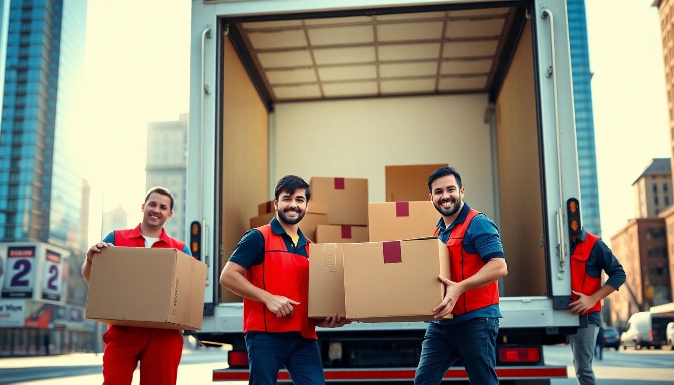 Movers from Clean Cut Movers NYC efficiently loading boxes into a clean truck in New York City.