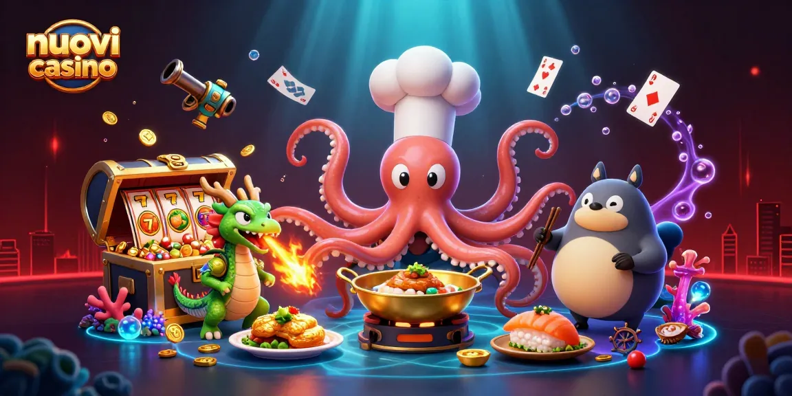 Scopri i nuovi casino con un'avventura culinaria sottomarina tra un polpo chef e un drago.