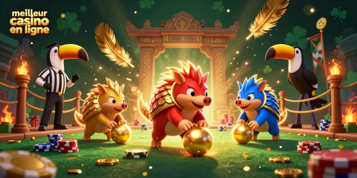 Jouez au meilleur casino en ligne avec nos pangolins rivalisant dans un décor de jeu animé.