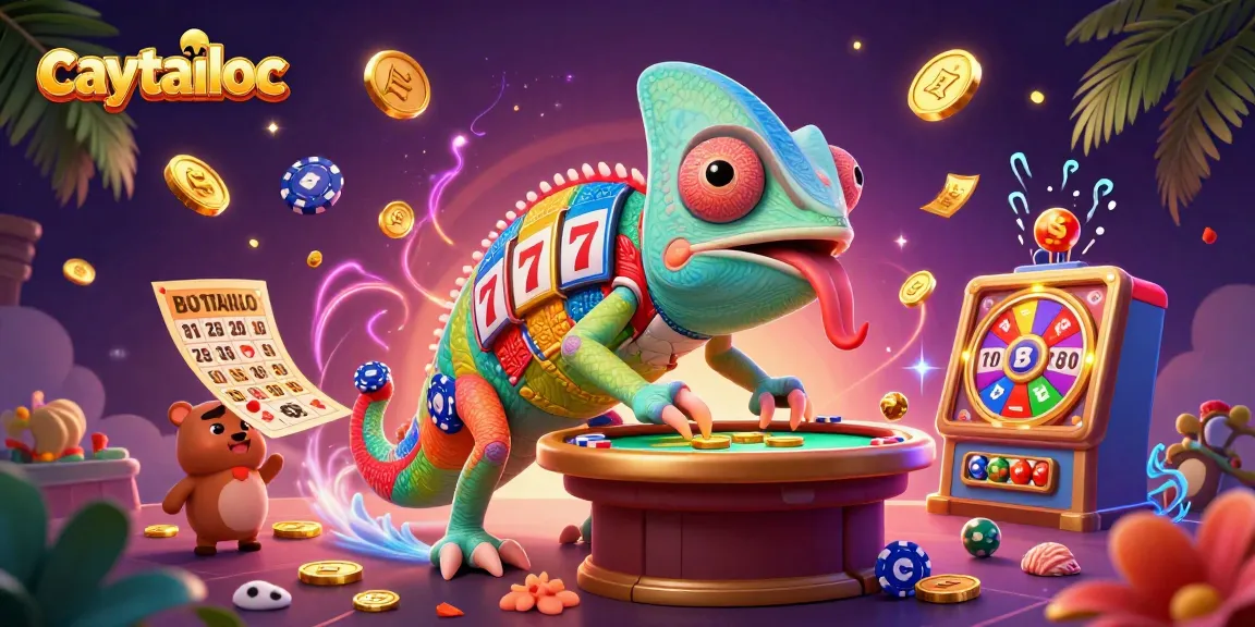 Experience the thrill of the caytailoc jackpot with dynamic slot reels and vibrant gaming elements.