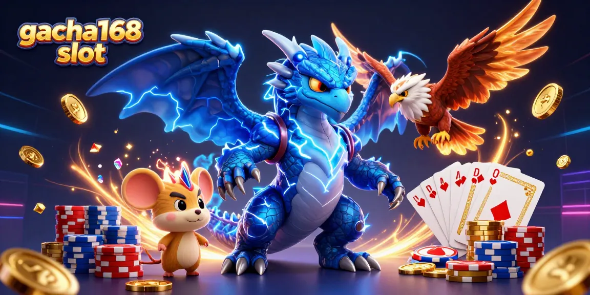 Play the exciting gacha168 slot with vibrant characters and dynamic casino elements!