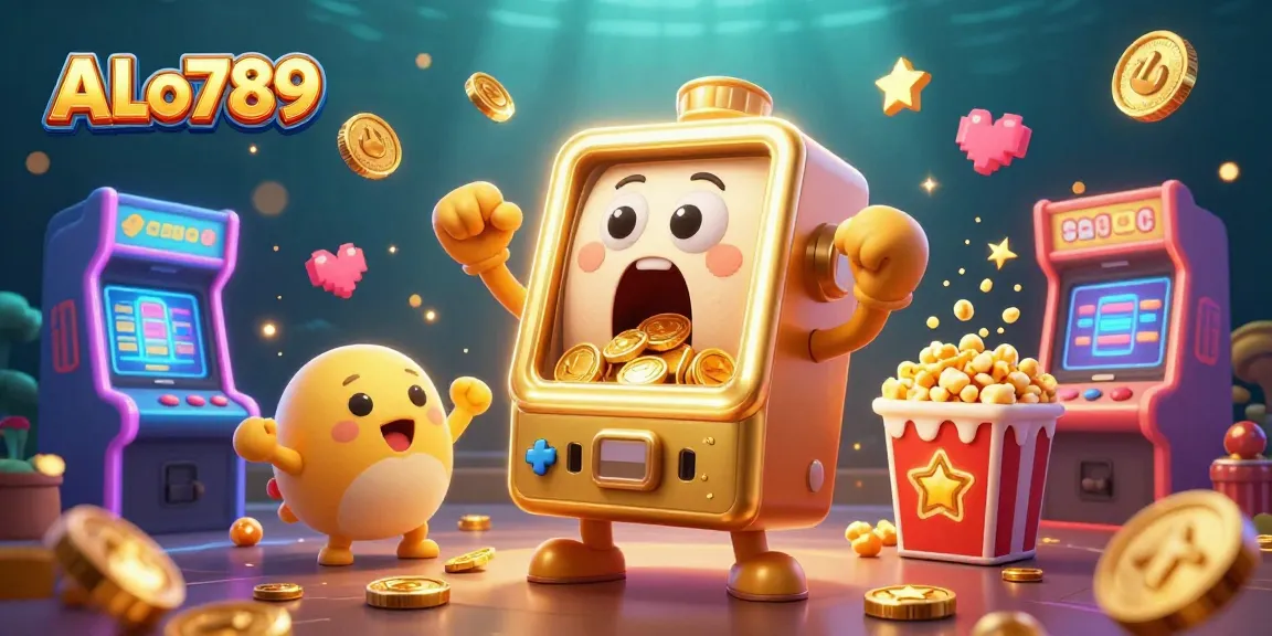 Spin to win with ALo789's captivating jackpot scene featuring lively slot machines and exciting game elements.