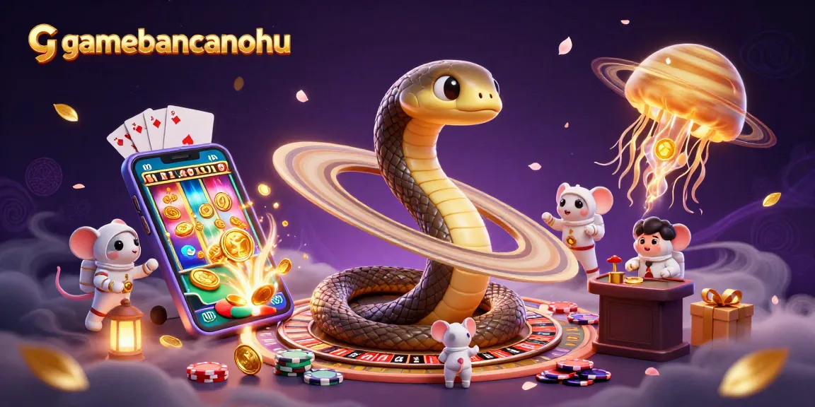 Experience cosmic gambling excitement at gamebancanohu with vibrant characters and immersive casino elements.