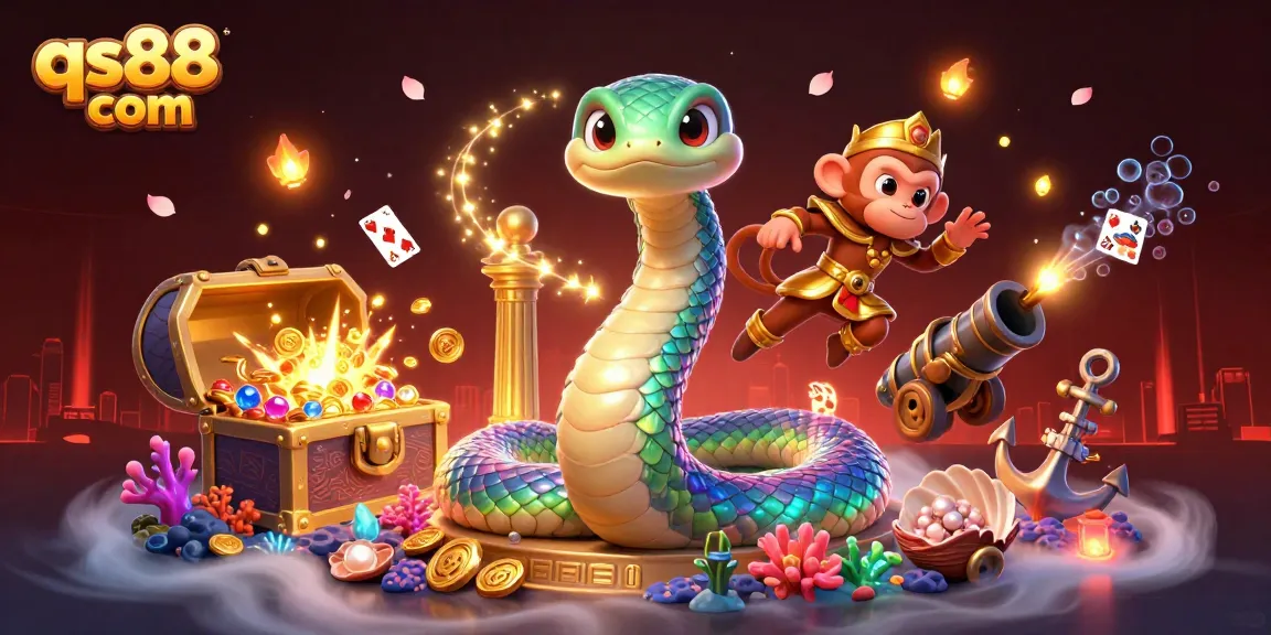 Experience the thrill of qs88 com with a vibrant, dynamic 3D casino scene featuring dazzling characters and elements.