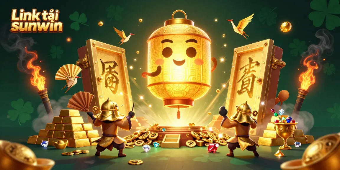 Engage with thrilling action at Link tải sunwin, showcasing vibrant casino elements and lucky charms in a dynamic scene.
