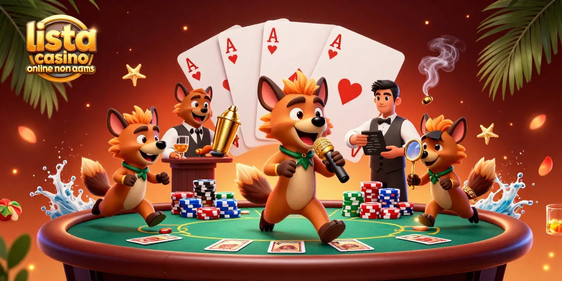 Scopri una vivace lista casinò online non aams in un'illustrazione 3D con animali comici.