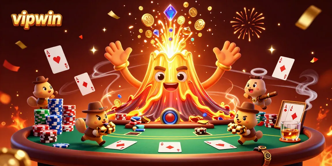 Experience excitement at vipwin with a stunning 3D illustration showcasing vibrant casino elements.