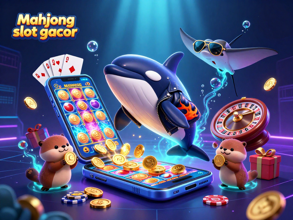 Experience excitement with mahjong slot gacor as sea-themed characters celebrate big wins in 3D slot gaming.