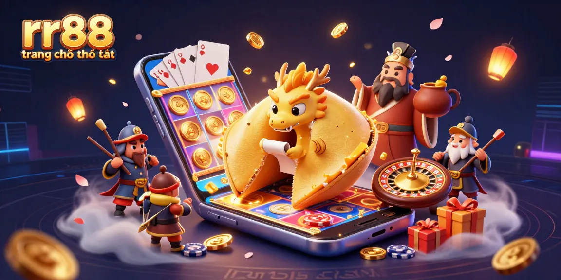 Experience fun with rr88 trang chủ chính thức as golden coins erupt while playing colorful slots, showcasing excitement in online gambling.