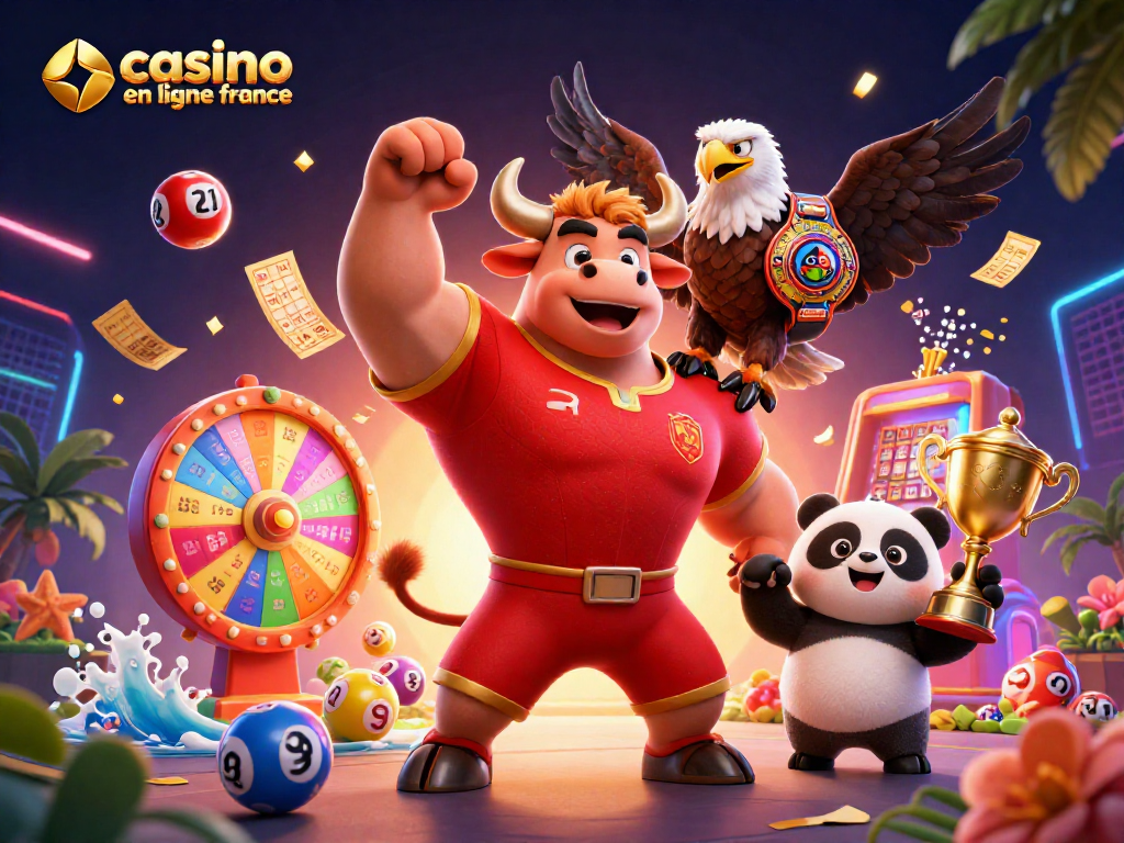 Découvrez des jeux captivants sur casino en ligne france avec des personnages animés et des balles de loterie flottantes.