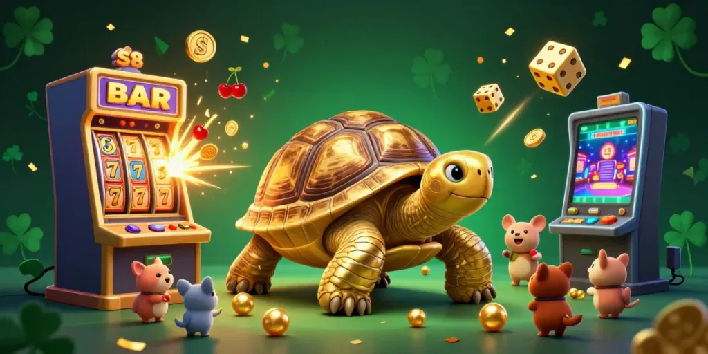 Engage with S8’s exciting games featuring a golden tortoise pinball machine and massive jackpot.