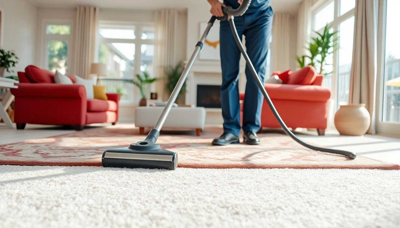 Get expert carpet cleaning near me lincoln ca with a technician working in a sunlit living room.