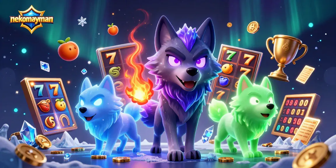Engage in thrilling gameplay with nekomayman while witnessing a dynamic slot scene filled with winning symbols.