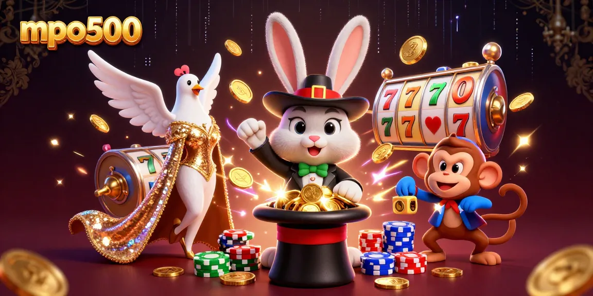 Experience excitement and winning thrills with mpo500 in an ultra-detailed casino illustration.
