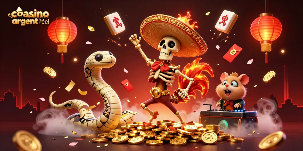 Faites tourner les rouleaux de casino en ligne argent réel avec des personnages festifs et des éléments de jeu captivants.
