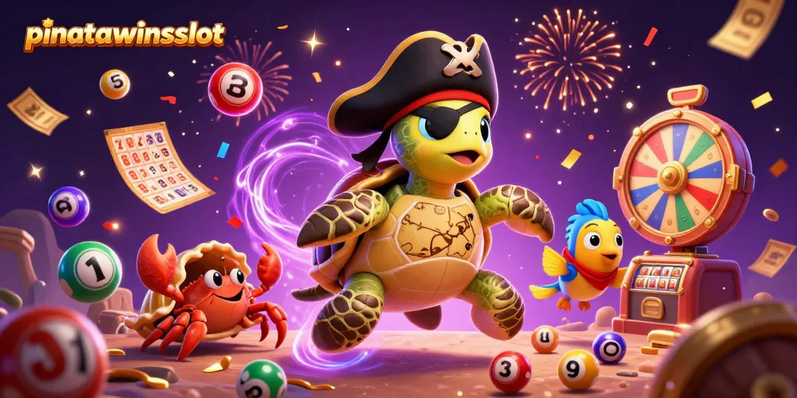 Experience pinatawinsslot with a lively casino theme illustrated in a 3D cartoon style.