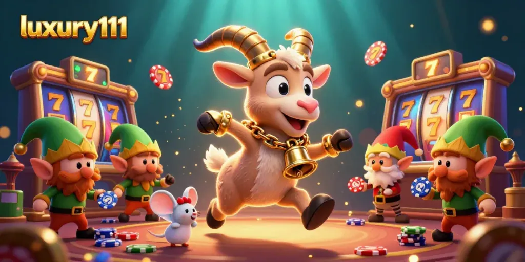 Experience thrilling gameplay at luxury111 with an exciting casino scene featuring engaging characters.