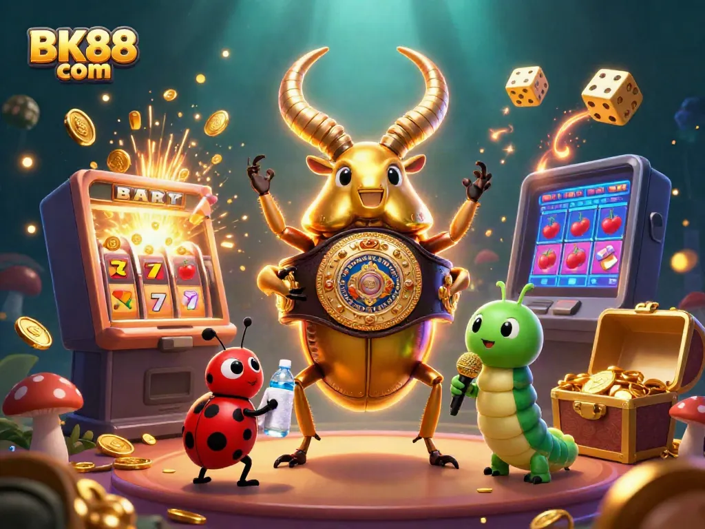 Experience the excitement of BK88 com with vibrant casino games and colorful characters in action.