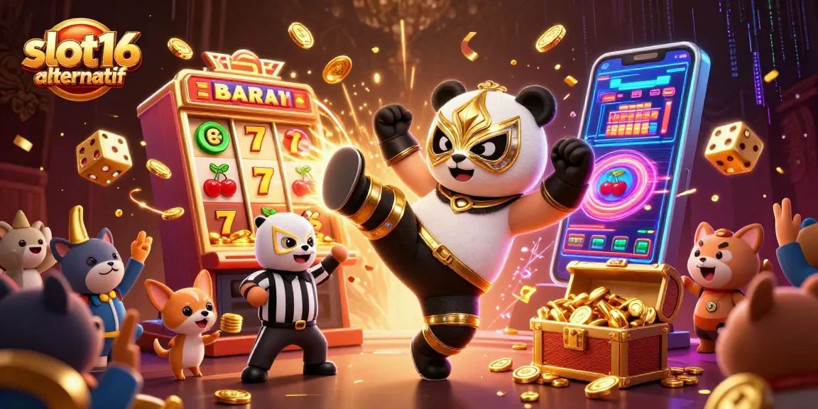 Experience thrilling wins with slot16 alternatif in a vibrant casino scene bursting with excitement.