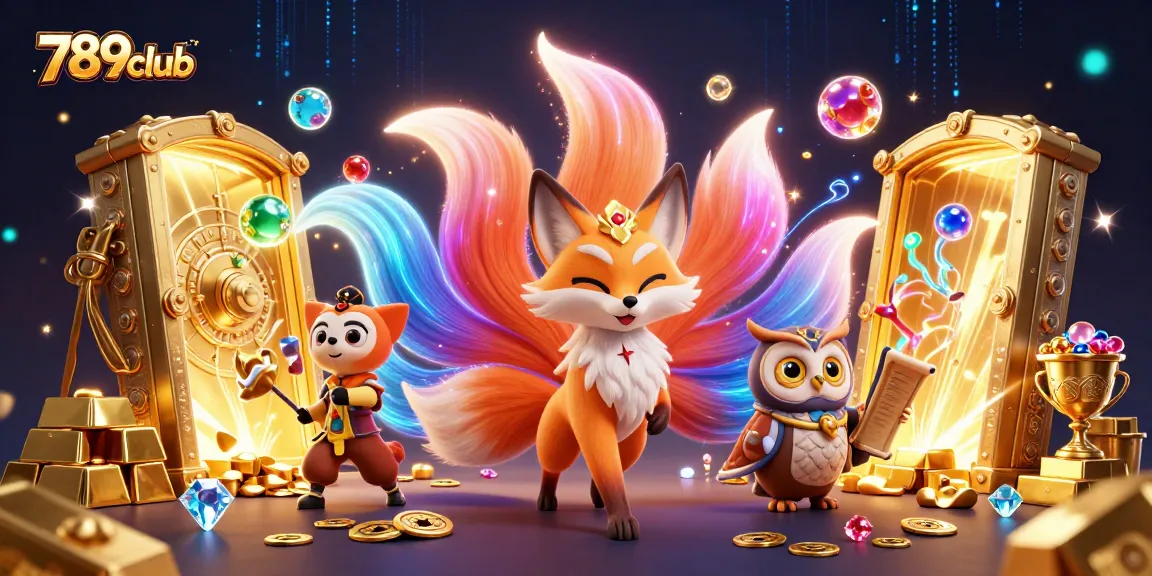 Experience the thrill of winning at 789club with vibrant, animated characters and gambling elements.