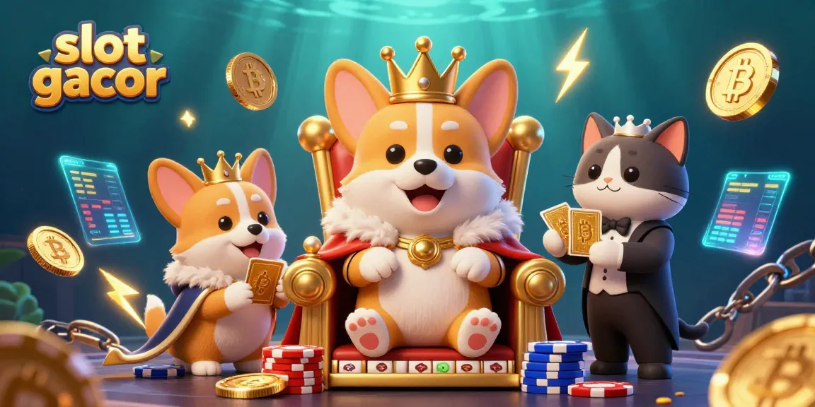 Experience thrilling slot gacor action with a 3D illustration showcasing colorful casino elements.