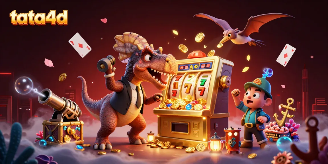 Win big with tata4d as dinosaurs collide with slot machines for jackpots!