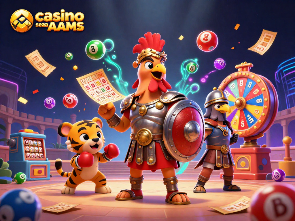 Gioca nei casino senza AAMS con esplosione di colori e premi in un'illustrazione vivente.