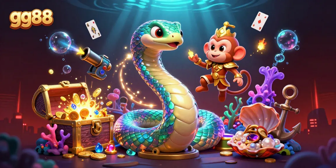 Experience thrill with gg88 in this vibrant 3D gaming scene filled with excitement.