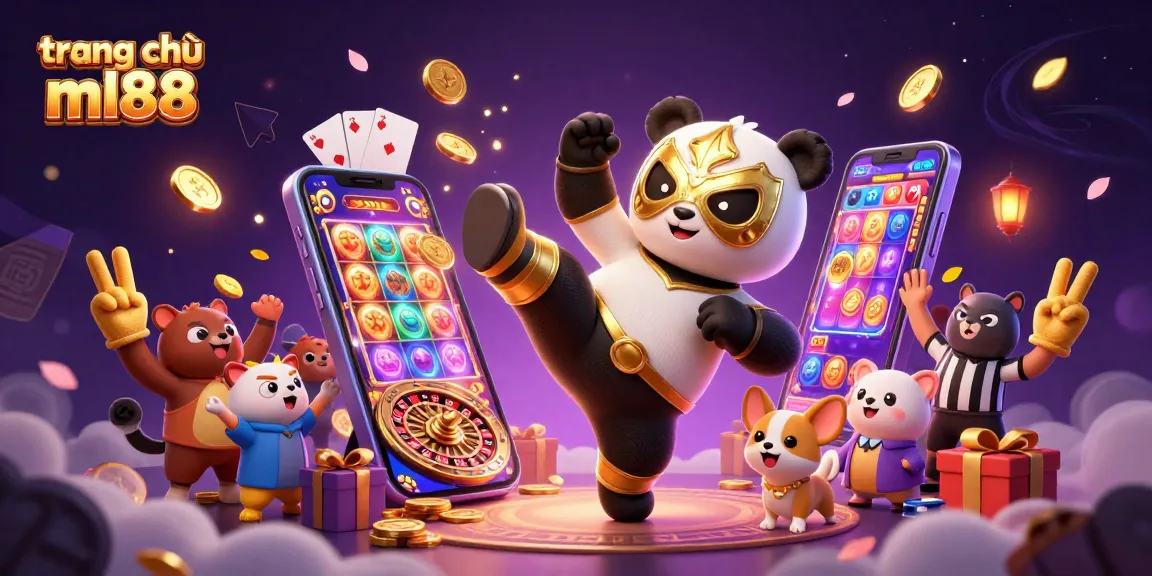 Experience thrilling gameplay on trang chủ ml88 with a vibrant 3D casino scene featuring unique characters and action.