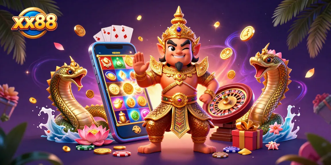 Experience thrilling gameplay at xx88 with vibrant slot games and friendly guardian characters.