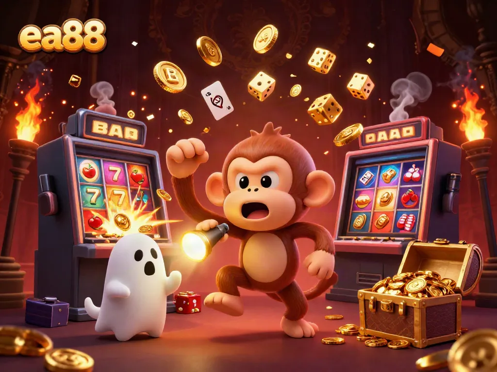 ea88, trò chơi casino sống động với những nhân vật thú vị như khỉ poltergeist và cún săn ma.