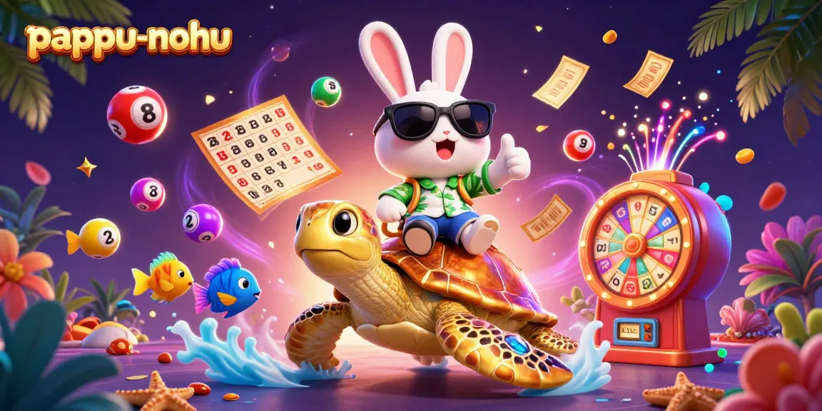Pappu-nohu offers exciting gaming moments featuring a lucky rabbit and golden sea turtle amidst vibrant prizes.