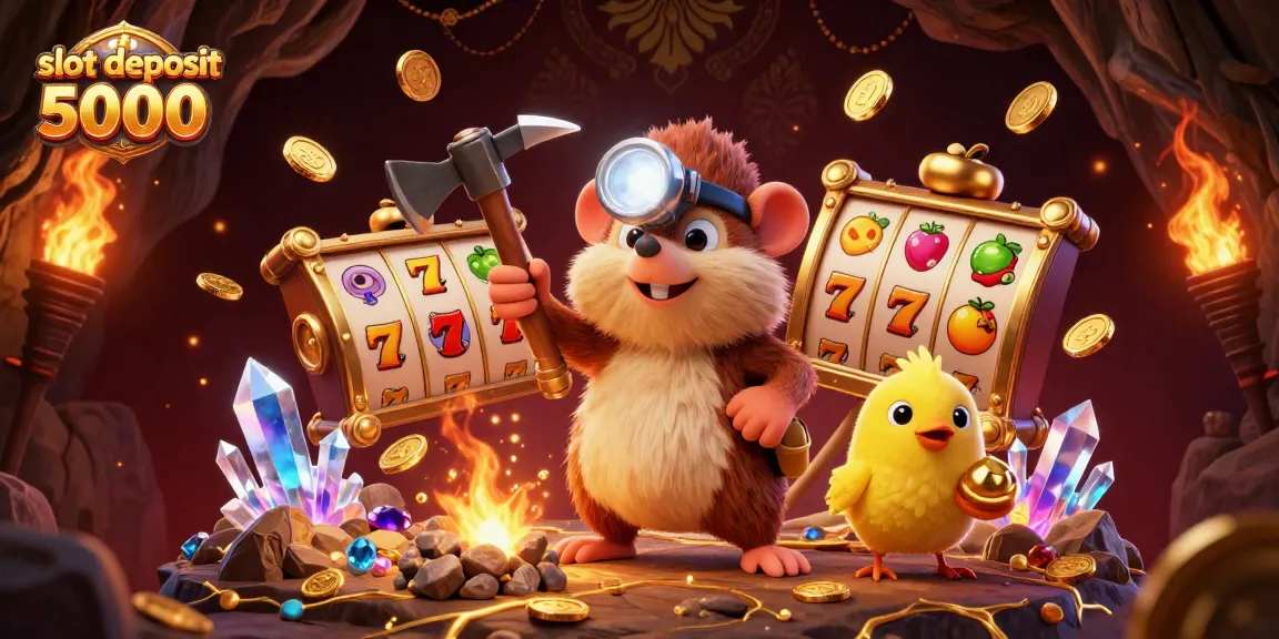 Win big with slot deposit 5000 featuring vibrant characters in a dynamic casino scene.