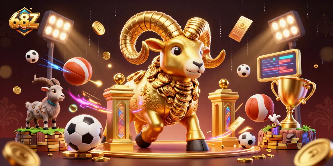 Goleie na emoção dos jogos com 68Z, um incrível ram de ouro entre bolas esportivas.