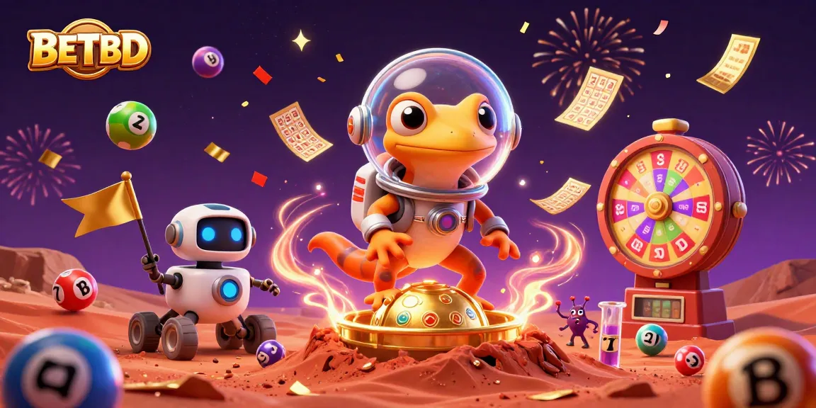 Engage in thrilling betting adventures at BETBD with a vibrant Martian casino scene.