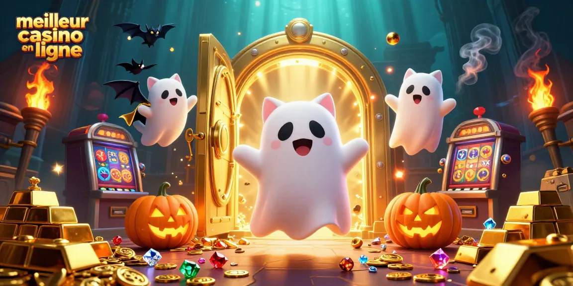 Gagnez au meilleur casino en ligne avec un chat fantôme et un vampire en pleine aventure.