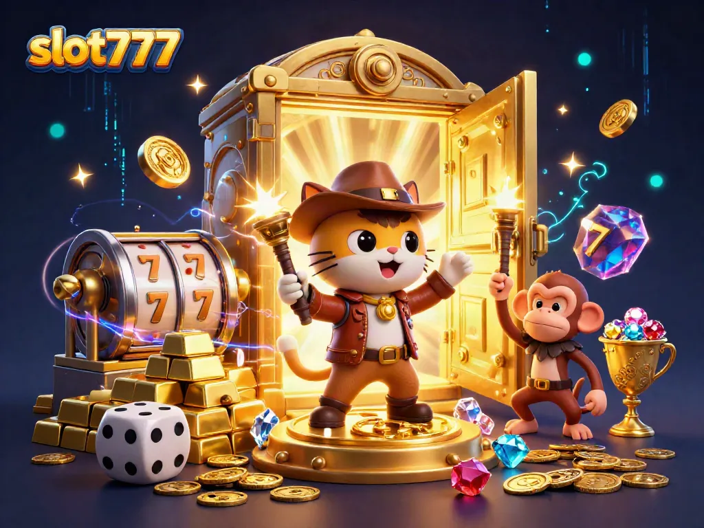Slot777 memutar gulungan mesin slot dalam pencarian harta karun di kasino.