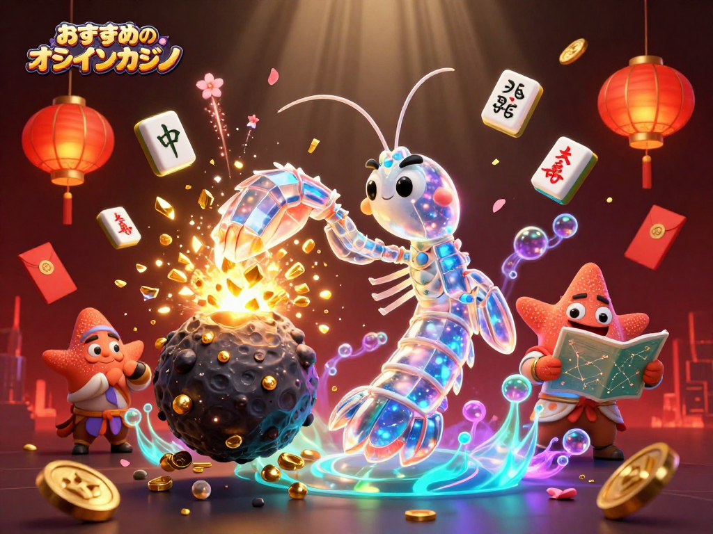 おすすめのオンラインカジノで楽しい勝負を体験する魅力的なイラスト