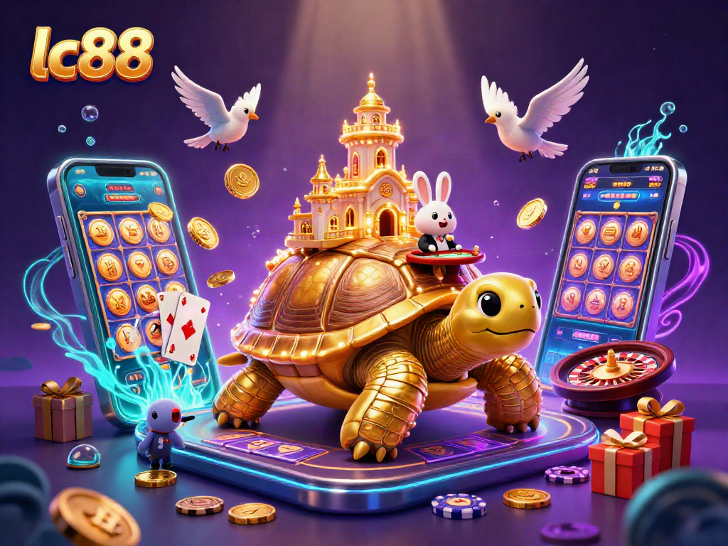 Experience thrilling gameplay with lc88 and its vibrant gaming atmosphere featuring a golden tortoise.