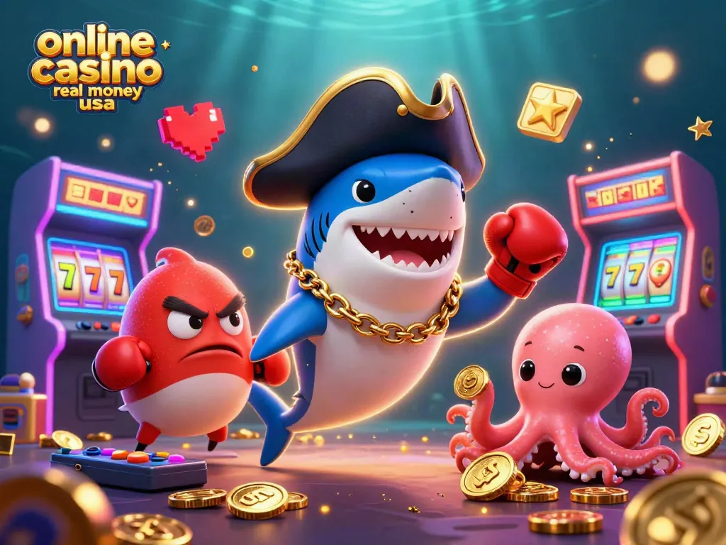 Experience fun at online casino real money usa featuring vibrant characters and engaging slot machines.