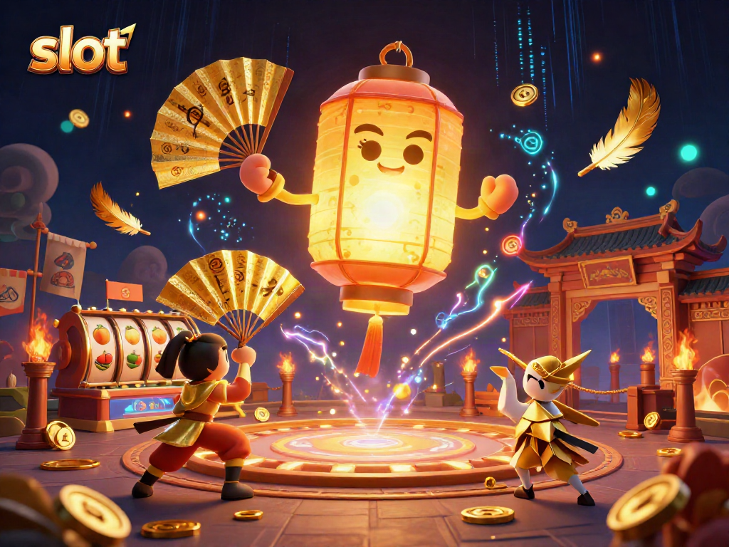 Engage with slot adventures through a vibrant casino filled with lucky symbols and golden prizes.